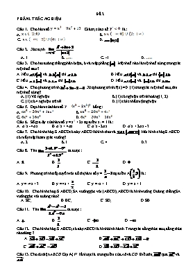 Đề thi học kỳ 2 môn Toán Lớp 11 - Đề 2